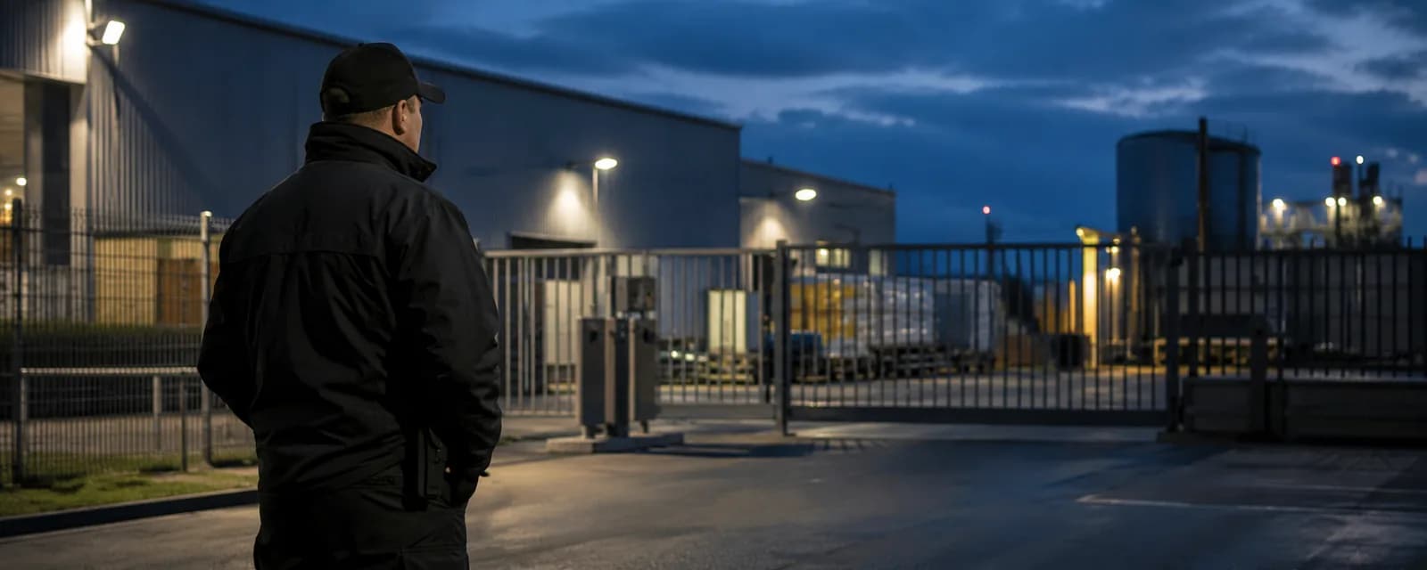 Werkschutz auf einem Betriebsgelände